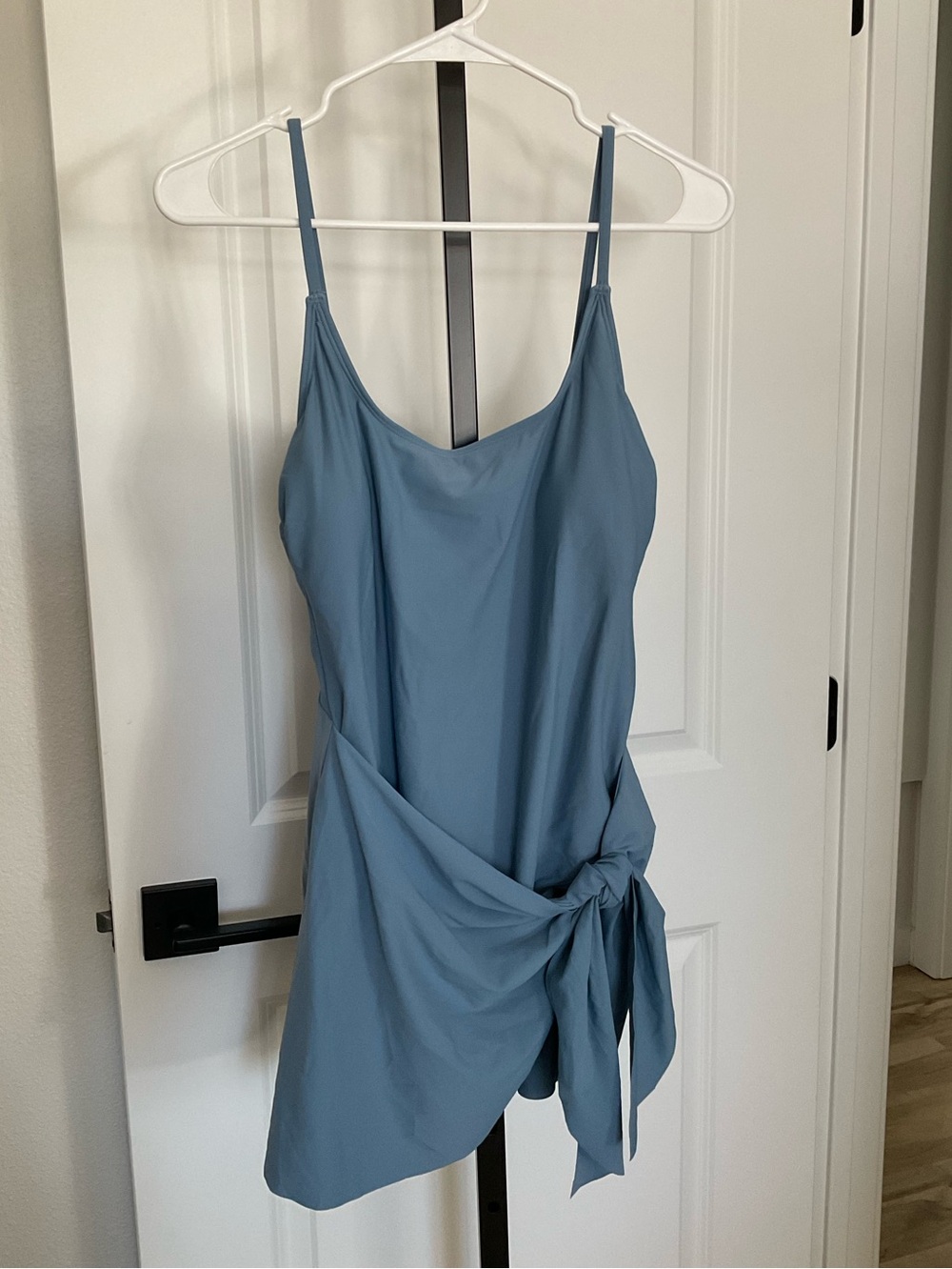 NWT Cupshe One Piece Tie Swim Dress In Blue